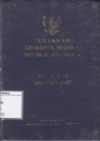 Tambahan lembaran negara Republik Indonesia Tahun 1980 No. 3155-3187