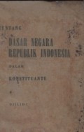 Tentang dasar Negara Republik Indonesia dalam Konstituante