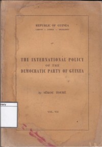 Image of The International policy of the Democratic Party of Guinea