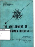 The development of our common interest