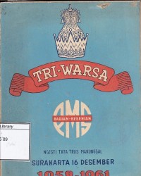 Tri-warsa bagian kesenian P.M.S.