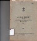 Annual report of the registrar of newspaper for india