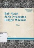 Bab natah sarta nyungging ringgit wacucal