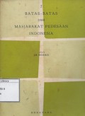 Batas-Batas dari Masjarakat Pedesaan Indonesia