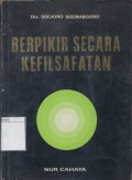 Berpikir Secara Kefilsafatan