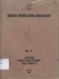 Berita penelitian arkeologi no.17: laporan ekskavasi gunung piring (lombok selatan)