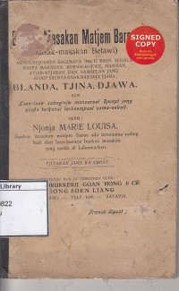 Boekoe masakan matjam baroe