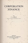 Corporation Finance