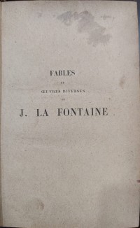 Fables et Oeuvres Diverses (Dongeng dan Berbagai Karya)