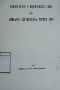 Dari KUP 1 Oktober 1965 ke Sidang Istimewa MPRS 1967