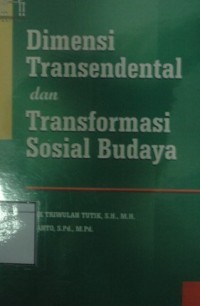 Dimensi Transendental dan Transformasi Budaya