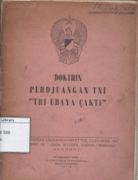 Doktrin Perdjuangan TNI '' Tri Ubaya Cakti ''