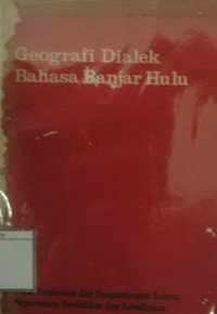 Geografi Dialek Bahasa Banjar Hulu