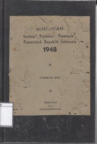 Himpunan undang undang peraturan penetapan pemerintah republik indonesia 1948