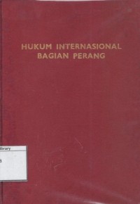 Hukum Internasional Bagian Perang