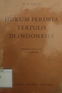 Hukum Perdata Tertulis di Indonesia