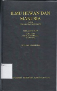 Ilmu Hewan dan Manusia untuk Pengadjaran Menengah