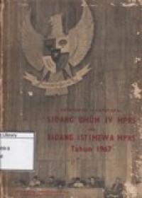 Ketetapan-Ketetapan MPRS Hasil-Hasil Sidang Umum Ke-IV Tahun 1966