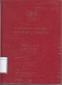 Lembaran negara Republik Indonesia 1962 No.1-99