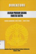 Direktori: Lulusan Program Sarjana Fakultas Sastra Universitas Indonesia, Tahun Akaddemik 1987/1988-1996/1997