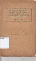 Machloek - machloek soetji jang memerentah doenia