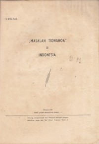 Masalah Tionghoa di Indonesia