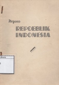Negara Repoeblik Indonesia