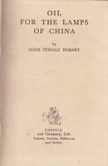 Oil For The Lamps of China