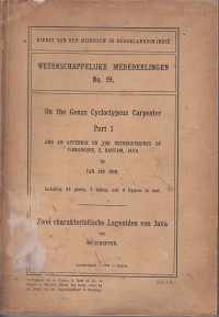 On the genus cycloclypeus carpenter (part 1)