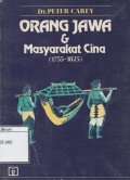 Orang Jawa & Masyarakat Cina (1755-1825)