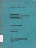 Perkiraan Pembagian Pendapatan di Indonesia 1925-1973/74