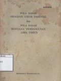Pola Dasar Program Umum Nasional dan Pola Dasar Rentjana Pembangunan Lima Tahun