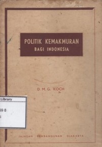 Politik Kemakmuran Bagi Indonesia