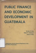Public Finance and Economic Development in Guatemala