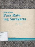 Sejarahipun Para Ratu Ing Surakarta