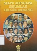 Siapa Mengapa Sejumlah Orang Minang