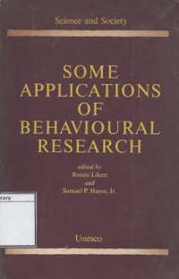 Some Application of Behavioral Research