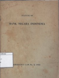 Statute Of Bank Negara Indonesia