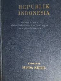 Republik indonesia: propinsi sunda kecil