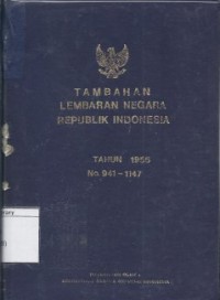 Tambahan Lembaran Negara Republik Indonesia Tahun 1956 No. 941-1147