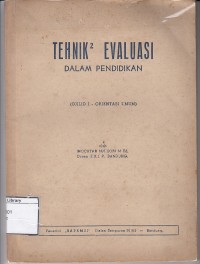Teknik2 Evaluasi dalam Pendidikan