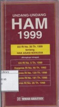 Undang - Undang HAM 1999 : UU RI No. 39 Th. 1999 Tentang Hak Asasi Manusia