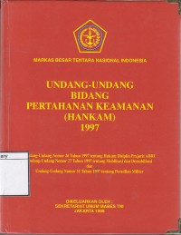 Undang-undang Bidang pertahanan Keamanan (Hankam)
