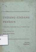 Undang-undang Pensiun: Undang-undang No.20 Tahun 1952