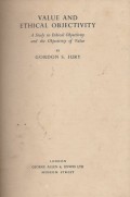 Value and Ethical Objectivity: A Study in Ethical Objectivity and the Objectivity of Value