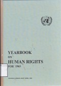 Yearbook on Human Rights for 1963