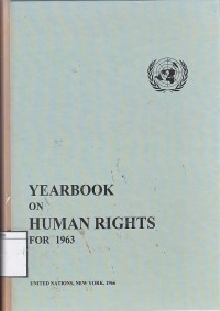 Yearbook on Human Rights for 1963