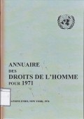 Yearbook on Human Rights for 1971
