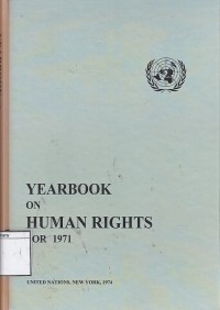 Yearbook on Human Rights for 1971
